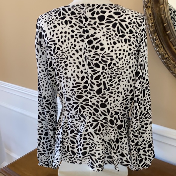 LOFT ANIMAL PRINT PEPLUM BLOUSE - Picture 5 of 14